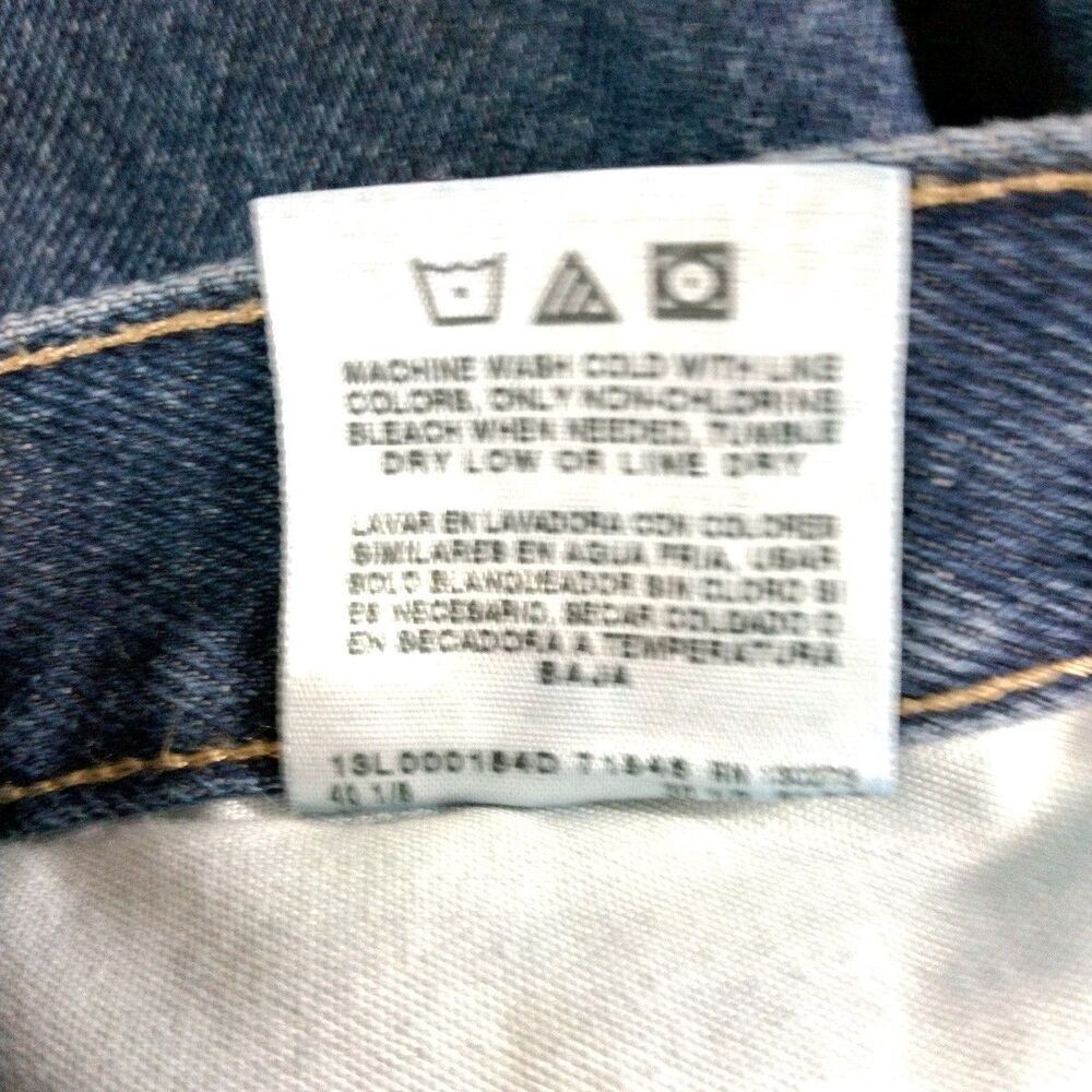 Wrangler Mens Denim Jeans Size 38 X 30 Relaxed Fit Blue Straight EUC - Picture 5 of 5